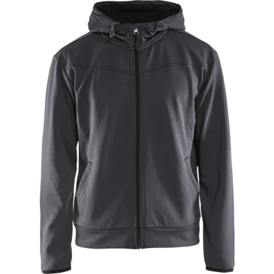 Afbeelding van Blåkläder 3363 2526 Hoodie met rits Medium Grijs/Zwart Maat XXXL