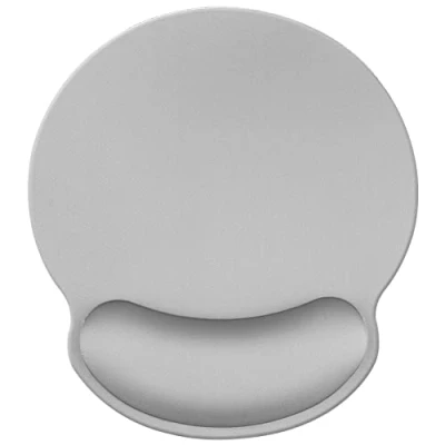 Afbeelding van Jahosin GreyJ Muismat met polssteun, ergonomische puur zwart, polskussen, antislip, comfortabel, traagschuim, voor computer en kantoor, 25 x 23 cm, grijs