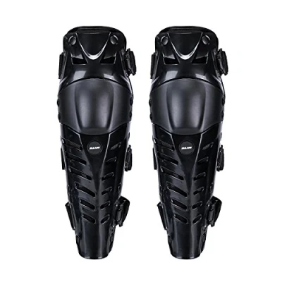 Afbeelding van GES Verbeterde kniebeschermers voor motorfiets, knie, kniebescherming, scheenbescherming, motorcross racekit (zwart)