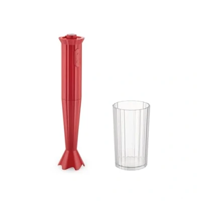 Afbeelding van Alessi Staafmixer Plissé 2 standen rood Michele de Lucchi MDL10R
