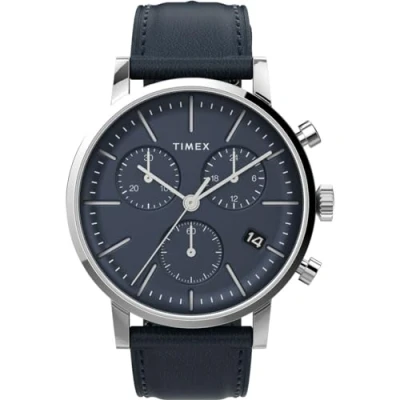 Afbeelding van Timex Midtown Chronograph Chronograaf Blue, Heren, Maat: One Size, Blue