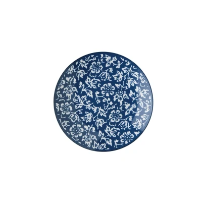Afbeelding van Laura Ashley Blauw Sweet Allysum Set 6 Petit Four 12 Cm Wit Porselein