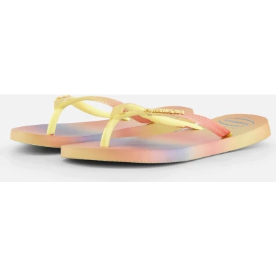 Afbeelding van Havaianas SLIM Gradient Sunset pixel Teenslippers, Dames, Maat: 37 38, Yellow Kunststof
