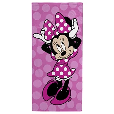 Afbeelding van Jay Franco Disney Minnie Mouse Vrolijk 71cm x 147cm strandhanddoek van 100% katoenen badstof