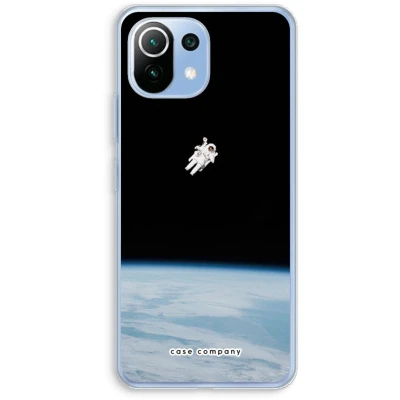 Afbeelding van Case Company® hoesje geschikt voor Xiaomi Mi 11 Lite Alone in Space Soft Cover Telefoonhoesje Bescherming aan alle Kanten en Schermrand
