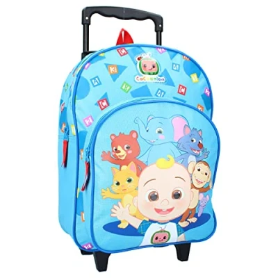 Afbeelding van Cocomelon Reisrugzak met wieltjes voor kinderen, blauw, Blauw