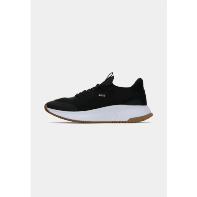 Afbeelding van BOSS SLON Sneakers laag, Heren, Maat: 46, Charcoal Leer en textiel