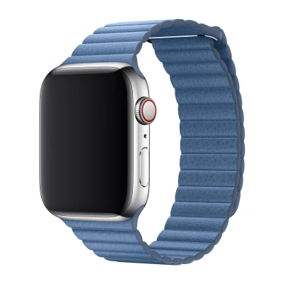 Afbeelding van Apple origineel Leather Loop Watch large 42mm / 44mm 45mm 49mm Cornflower MV2Y2ZM/A