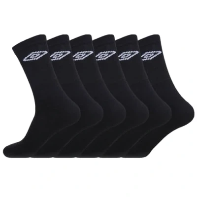 Afbeelding van herensokken, duurzaam, 6 stuks, hoge tennis, comfortabel, zwart.