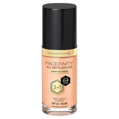Afbeelding van 1+1 gratis: Max Factor Facefinity All Day Flawless Foundation N45 Warm Almond 34 ml