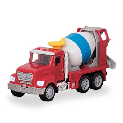 Afbeelding van L&#039;il Woodzeez Driven by Battat speelgoed vrachtwagen met cement voor kinderen bouwvoertuig lichten en geluiden bewegende delen vanaf 3 jaar microcementtruck