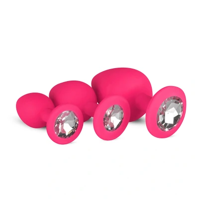 Afbeelding van Siliconen Buttplug Met Diamant Roze Levensecht Gevoel