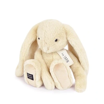 Afbeelding van HISTOIRE D&#039;OURS Pluche dier konijn vanille collectie LE LAPIN 32 cm zeer zacht om te knuffelen lange oren aaien cadeau idee voor verjaardag kinderen en knuffeldier baby&#039;s