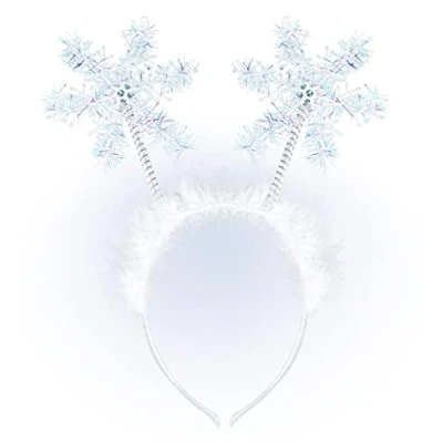 Afbeelding van Widmann Kerst &amp; Oud Nieuw Kostuum Winterse Hoofdband Sneeuwfiguren Wit / Beige Verkleedkleding