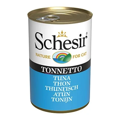 Afbeelding van 6x140g Tonijn Schesir Complete voeding in gelei natvoer voor katten