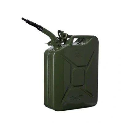 Afbeelding van Oxid7 Brandstofjerrycan, 20 liter, metalen jerrycan met schenktuit, geschikt voor benzine, diesel en bio ethanol, liter benzinejerrycan, VN goedkeuring getest type