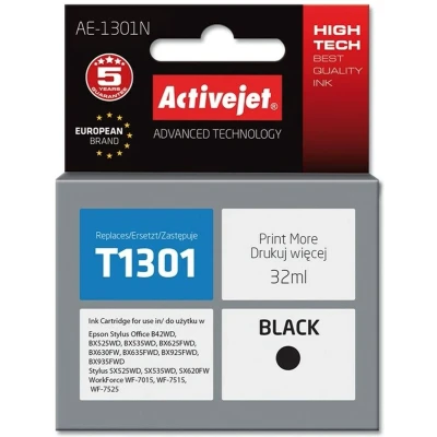 Afbeelding van Activejet AE 1301N Inktcartridge (vervanging voor Epson T1301; Supreme; 32 ml; zwart)