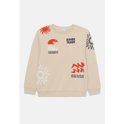 Afbeelding van Name it zomer sweat shirt jongens taupe Nkmfesab