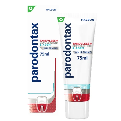 Afbeelding van Parodontax Whitening Tandvlees + Gevoeligheid &amp; Adem Tandpasta 75ML