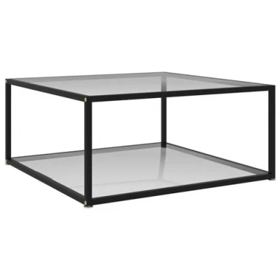 Afbeelding van Salontafel 80x80x35 cm gehard glas transparant