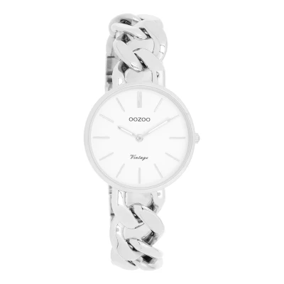 Afbeelding van zilverkleurige OOZOO horloge met grove schakelarmband C20355