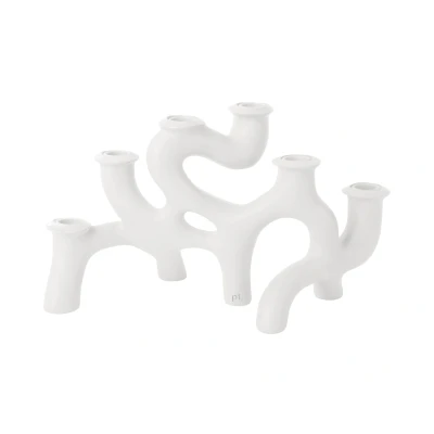 Afbeelding van present time Kandelaar Swirls Large White