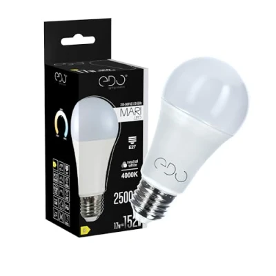 Afbeelding van EDO MARI B LED lamp 17 W 4000 K neutraal wit, E27 aangesloten lamp, ledlamp K, spaarlampen niet dimbaar, 2500 lm, 1 stuk, model: EDO777505