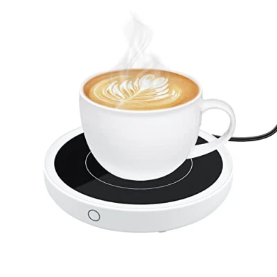 Afbeelding van Koffiekopjeswarmer met 3 temperatuurinstellingen, intelligente elektrische bekerwarmer touch knop en lichtindicator, verwarmde voor thuis, kantoor