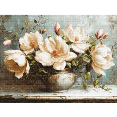Afbeelding van Borduurpakket Luca S The Mysterious Magnolia&#039;s De Mysterieuze B707