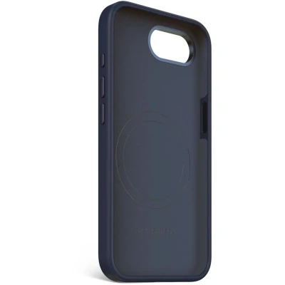 Afbeelding van DECODED Siliconen Hoesje voor iPhone 16e Premium Soft Touch Materiaal Antibacteriële Coating Geschikt MagSafe Blauw
