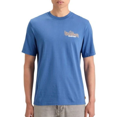 Afbeelding van Scotch &amp; Soda Regular FIT Front BACK Artwork Tshirt print, Heren, Maat: Medium, Smart blue
