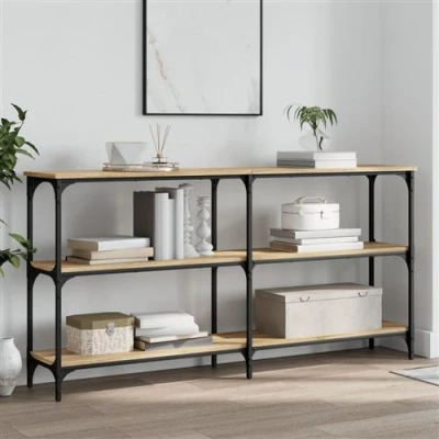 Afbeelding van vidaXL Wandtafel 150x29x75 cm bewerkt hout sonoma eikenkleurig