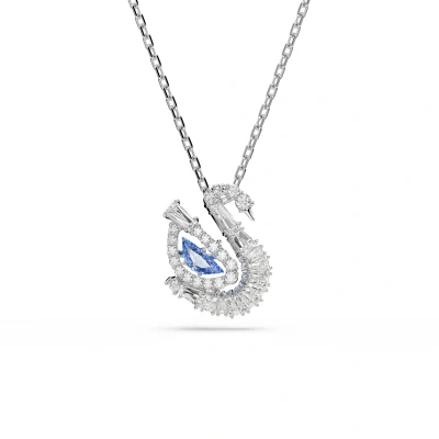 Afbeelding van Swarovski dames Swan ketting met zirkonia in de kleur Zilver