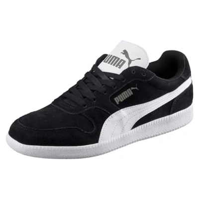 Afbeelding van Puma ICRA Trainer Sneakers laag, Maat: 42, Black/white Leer en imitatieleer