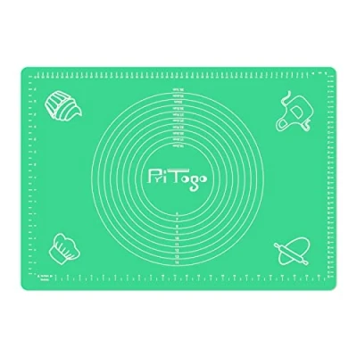 Afbeelding van Seifenprofis® Bakmat, rolmat, XXL 65 x 45 cm (blauw/roze) van siliconen in groen