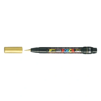 Image de Uni ball POSCA Marqueur pinceau Brush Or