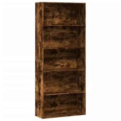 Afbeelding van vidaXL Boekenkast 80x30x189 cm bewerkt hout gerookt eikenkleurig