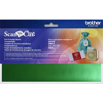 Afbeelding van 4 metallic vellen green 10x20 cm ScanNCut Brother