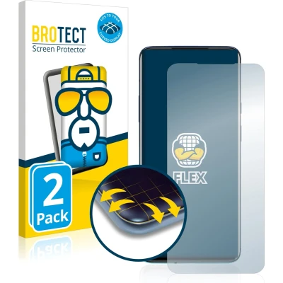 Afbeelding van BROTECT Screenprotector voor OnePlus 7T Pro Folie Beschermfolie transparant volledig dekking (2 Stuks)