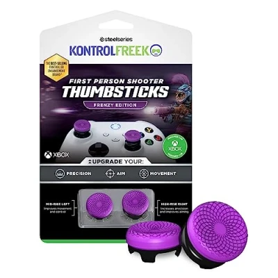 Image de KontrolFreek FPS Freek Frenzy Manette pour Xbox One et Series X, joysticks de performance, 1 haute taille, taille moyenne, violet/noir
