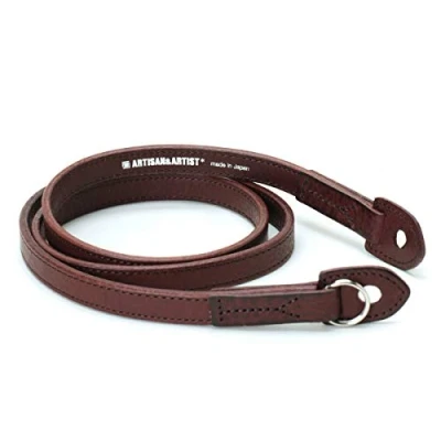 Afbeelding van Artisan &amp; Artist Acam 280 Italiaans lederen camera strap donkerbruin