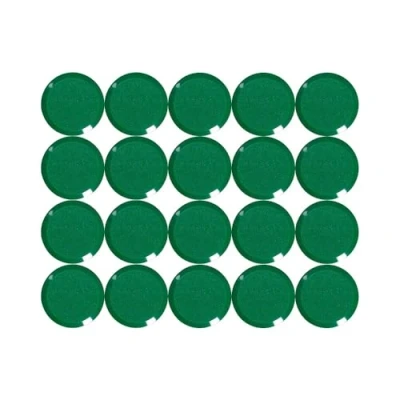 Image de MAUL Aimants à Facettes (20 Pièces) MAULpro 20 mm, Aimant en Plastique, Puissants pour Tableau Blanc Magnetique et Effacable, Idéal le Bureau l&#039;Atelier, Vert