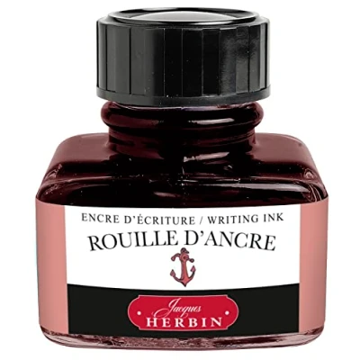 Afbeelding van Jacques Herbin 13058T flesje inkt, 30 ml, voor vulpen en roller, rood (Rouille d&#039;ancre)