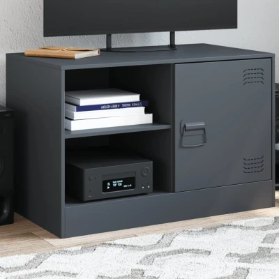 Afbeelding van Tv meubel 67x39x44 cm staal antracietkleurig