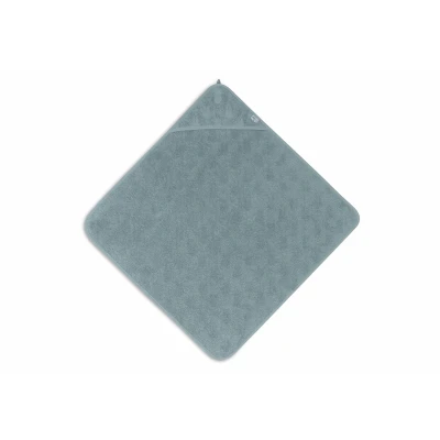 Afbeelding van Jollein Badcape Badstof 75x75cm Miffy Jaquard Sea Green