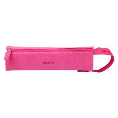 Image de RHODIA 319036C Trousse Plumier Rhodiarama Fuchsia 23x5x5 cm Ouverture à Plat pour Utilisation en tant que Simili Cuir Rangement Stylos, Crayons, Feutres, Petites Fournitures