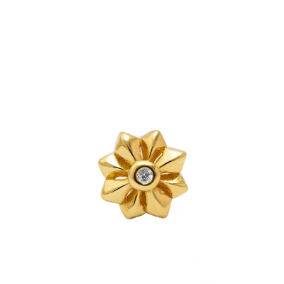 Afbeelding van SINGULARU Boucle d&#039;Oreille Florencia. Argent avec Plaqué or 18 carats et Zirconee. Bijoux pour Femme.
