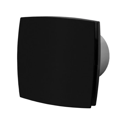 Afbeelding van Badkamer ventilator timer 125 mm mat zwart Silent