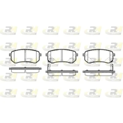 Afbeelding van ROADHOUSE 21135.02 Remblokkenset Achteras Incl. slijtage waarschuwingscontact Met kleeffolie toebehoren HYUNDAI: i10 II Hatchback, I