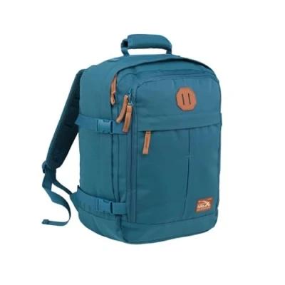 Afbeelding van CabinMax Metz Reistas Handbagage 24L Wizz Air Rugzak Transavia Schooltas 40x30x20 cm Compact Backpack Lichtgewicht Petrol Blue